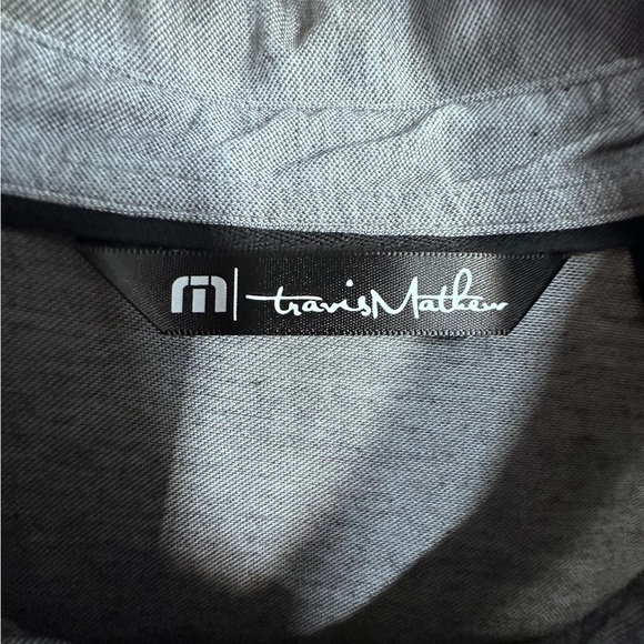 Travis Mathew Golf Heather Gray Polo with Stripes - Picture 5 of 8